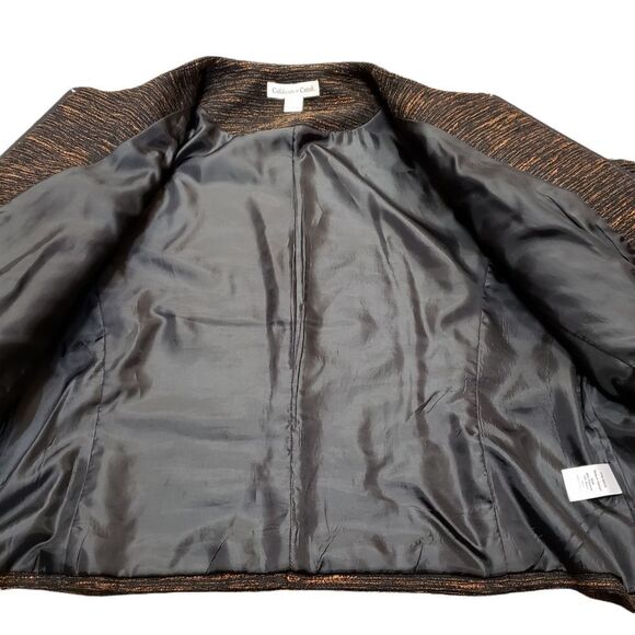 Coldwater Creek Brown Textured Zip Up Jacket Sz PL (14-16) - Picture 12 of 15